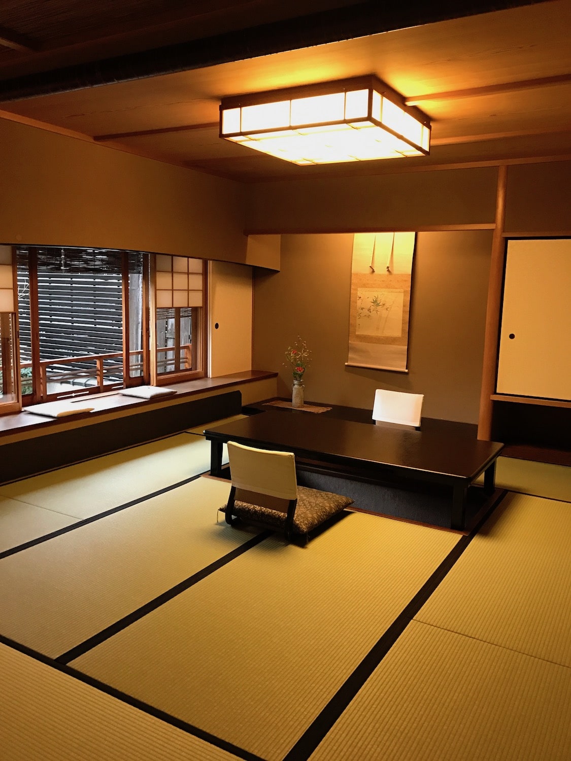 Intérieur du ryokan Yoshikawa à Kyoto.
