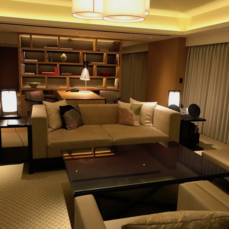 Living room du Ritz Carlton Kyoto.