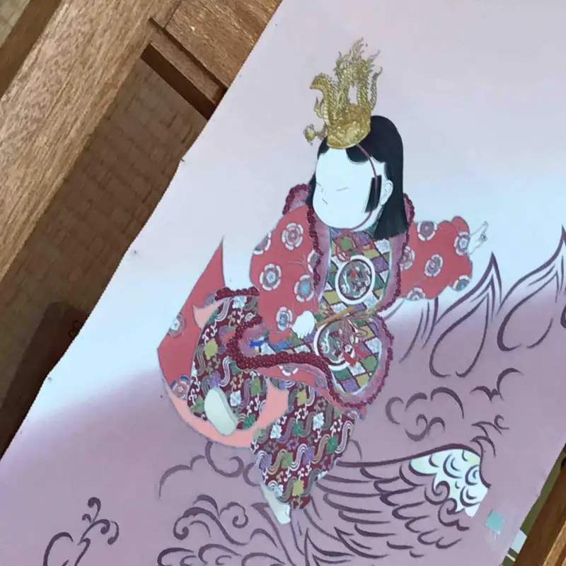 Visite d'un atelier de kimono à Kanazawa.